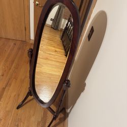 Full Length Dressing Mirror, Cherry Wood!