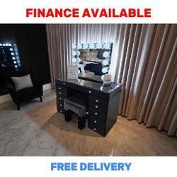 🔥 VANITY+ MIRROR BLUETOOTH DEAL! / ¡OFERTA DE VANITY 🛋️ ONLY / SOLO $799‼️ (Regular $1000 ) ADD STOOL  🚚 FREE DELIVERY / ENTREGA GRATIS 🆔 ITEM# VA