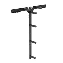 Mikolo Wall Mounted Storage Rack, 6 Pegs 5 Hooks and 2 Barbell Storage Rack, 850LBS Loading Capacity