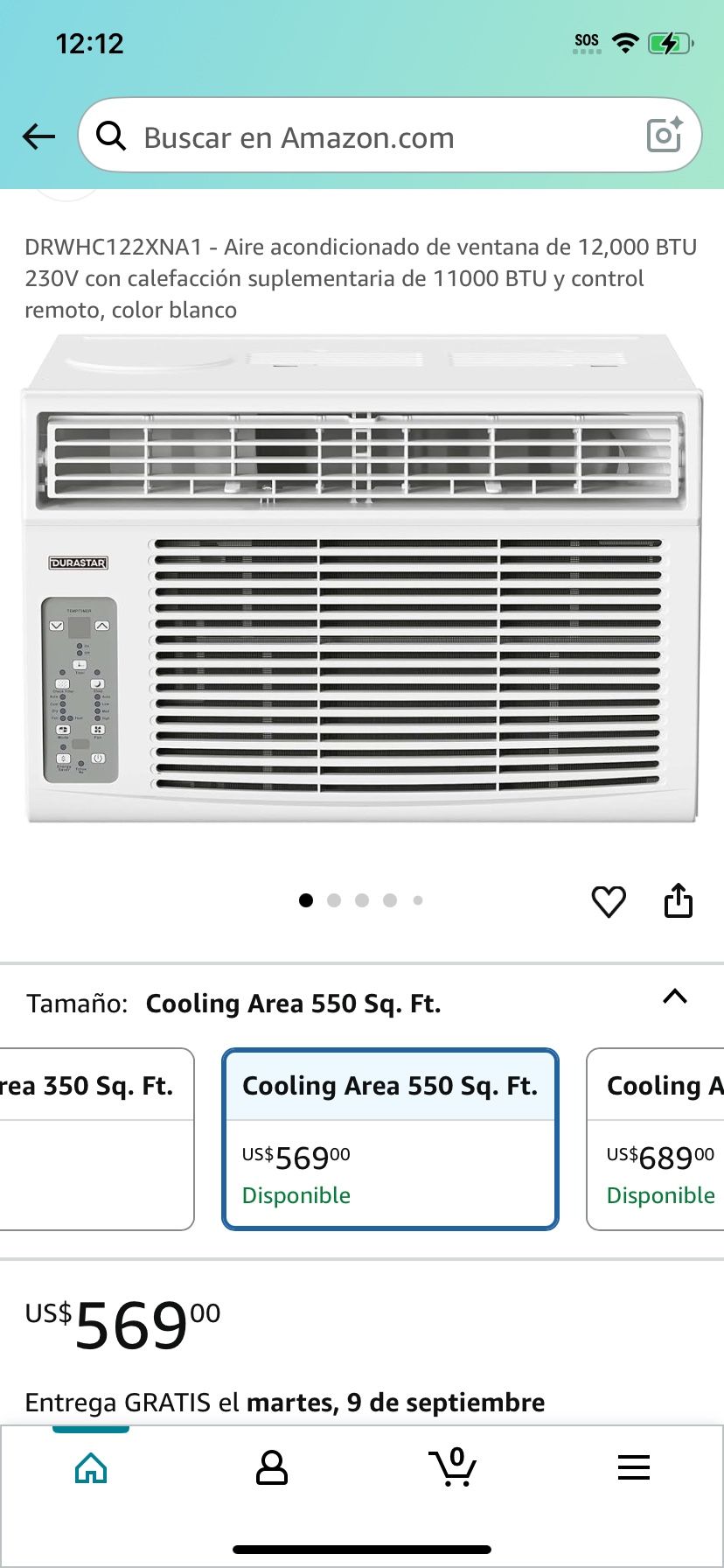 With Heater Window Air Conditioning 12,000 Btu 