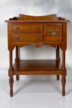 Vintage Wood Side Table with Drawers (2 for sale)