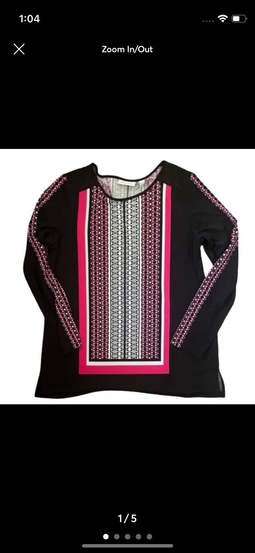 Abstract Geometric Tunic Blouse