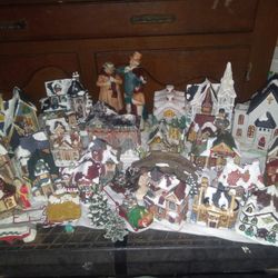 Lightup Village , Accessories And A Unopened Trainset Battery Operated