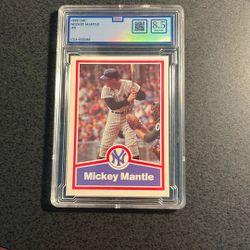 Mickey Mantle 1989 Baseball Card-Graded 8.5