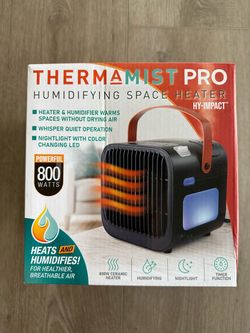Hy Impact 800 Watt Convection Compact Personal Indoor Electric Space Heater Mist