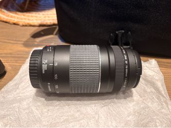 Canon 50mm lens and 75-300mm lens