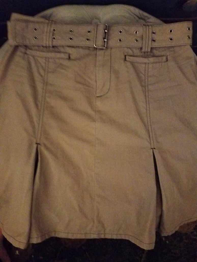 Calvin Klein Military Style Skirt With Belt Size 8