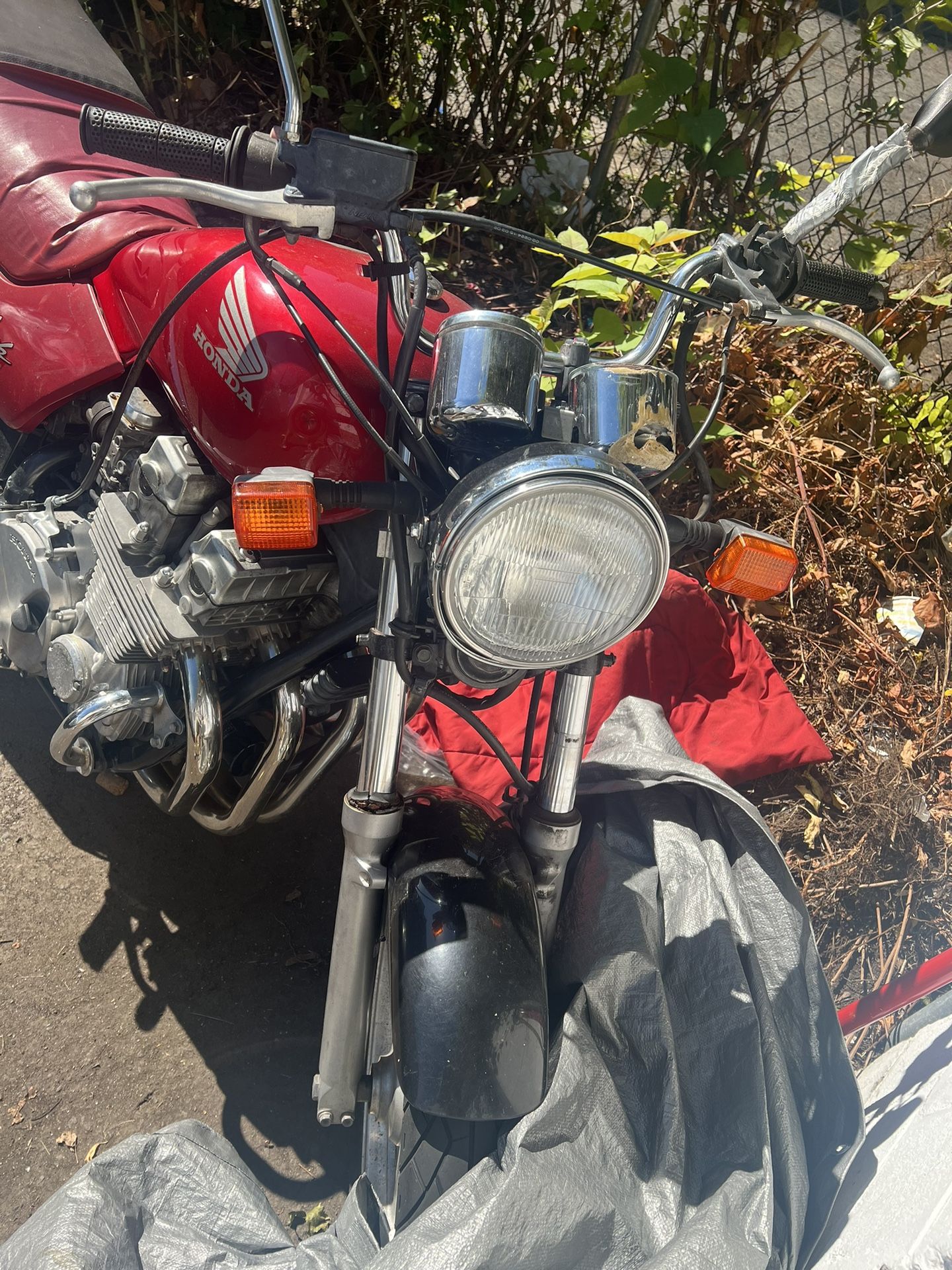 92 Honda Bike For Sale Keys Title And All In Hand Only Asking 2000 Or Trade For A Automatic Vehicle Red And It’s A 750