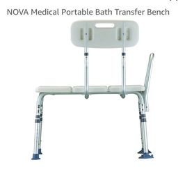 NOVA Medical Portable Bath Transfer Bench 300 Lbs