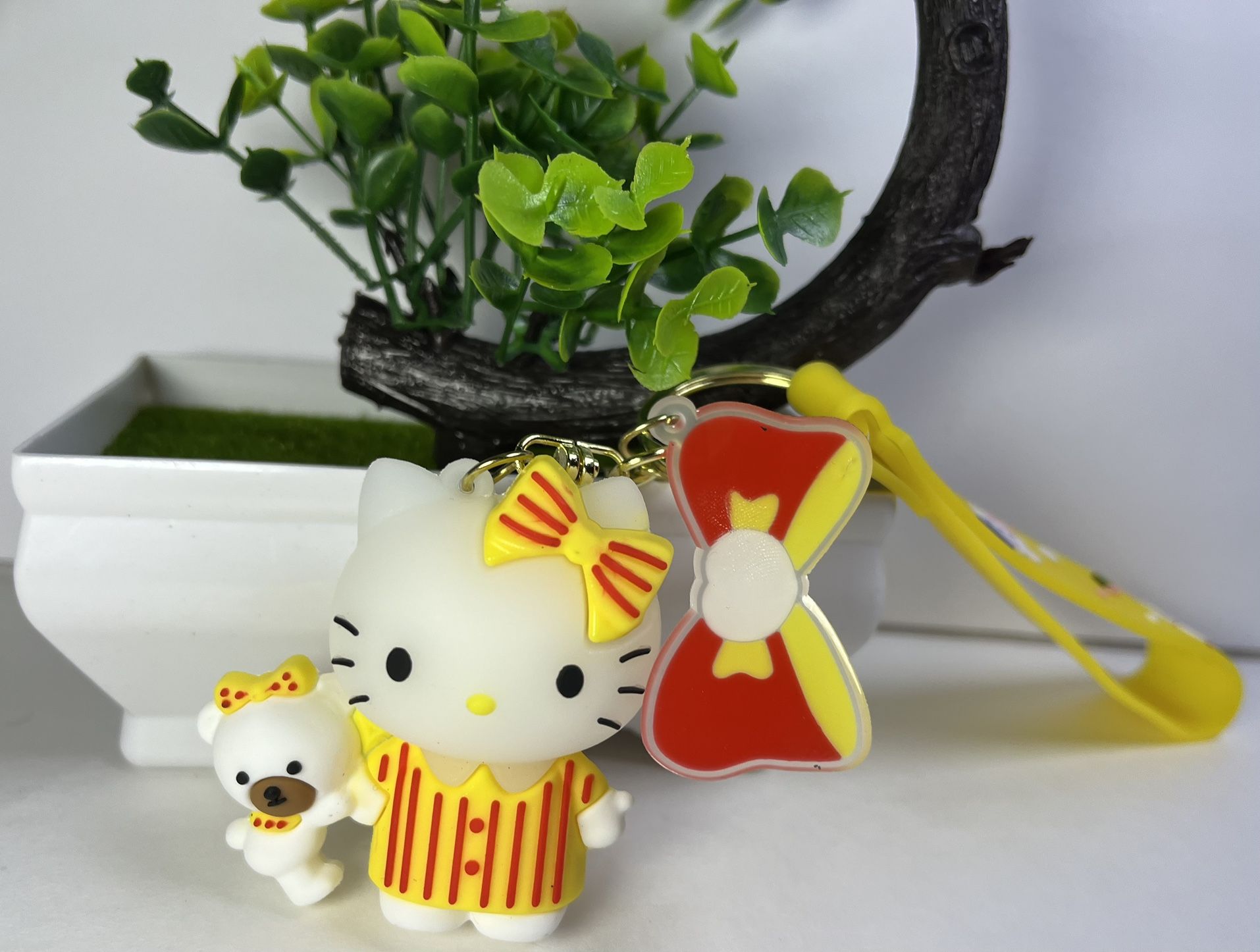 Yellow Hello Kitty Keychain