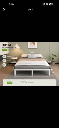 ITIMIDI Full Size Metal Bed Frame