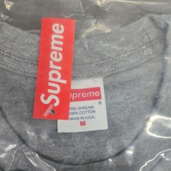 Supreme Logo T-Shirt Medium Gray