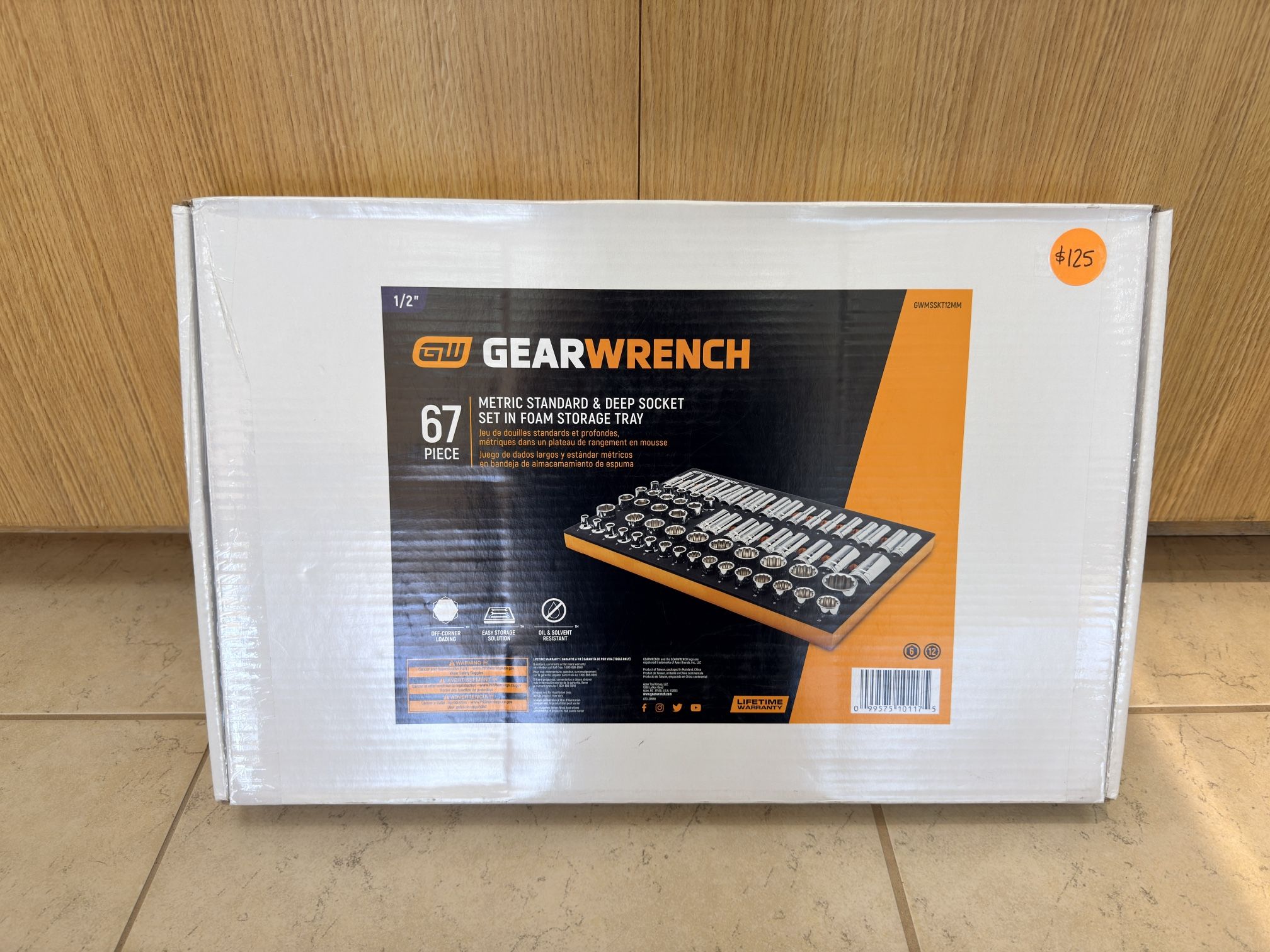 GEARWRENCH 1/2” 67 PIECE METRIC STANDARD & DEEP SOCKET SET IN FOAM STORAGE TRAY