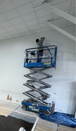 Genie scissor lift & trailer ramp