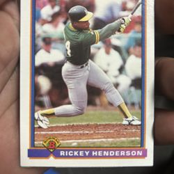 Rickey Henderson Baseball Card 
