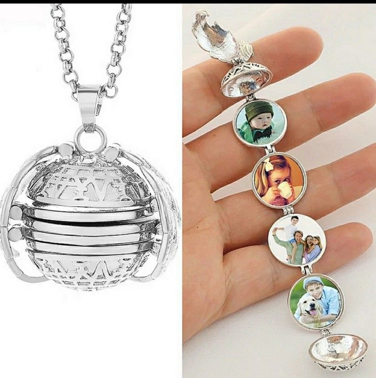 Angel Wing Keepsake Fold Out Photo Locket