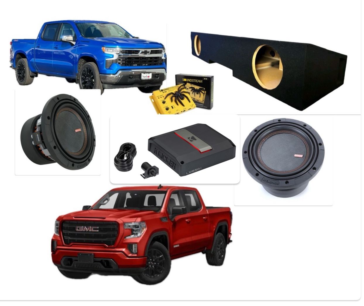 New Full Bass Package Memphis Mojo 8” Installed Silverado Sierra 2019-up