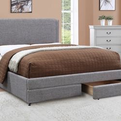 California Calking Cama Gris Con Colchon Buena Calidad. 