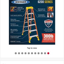 Werner 12 Ft Ladder 300 Lb Load Capacity Lock-top For Tools (customizable) Stepladder New $355