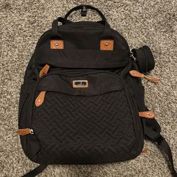 Diaper Bag Backpack w/ Changing Pad – Black