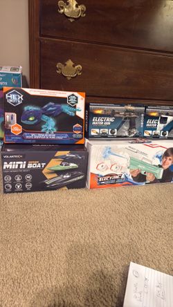Electric water gun $15 & Electric rifle $20