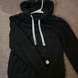 black with white hoodie 