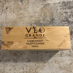 Veo Grande Wood Wine Box Crate Cabernet Sauvignon  Chile