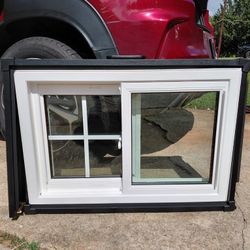 New 30” x 20” Vinyl Sliding Window (Sample, Never Installed)