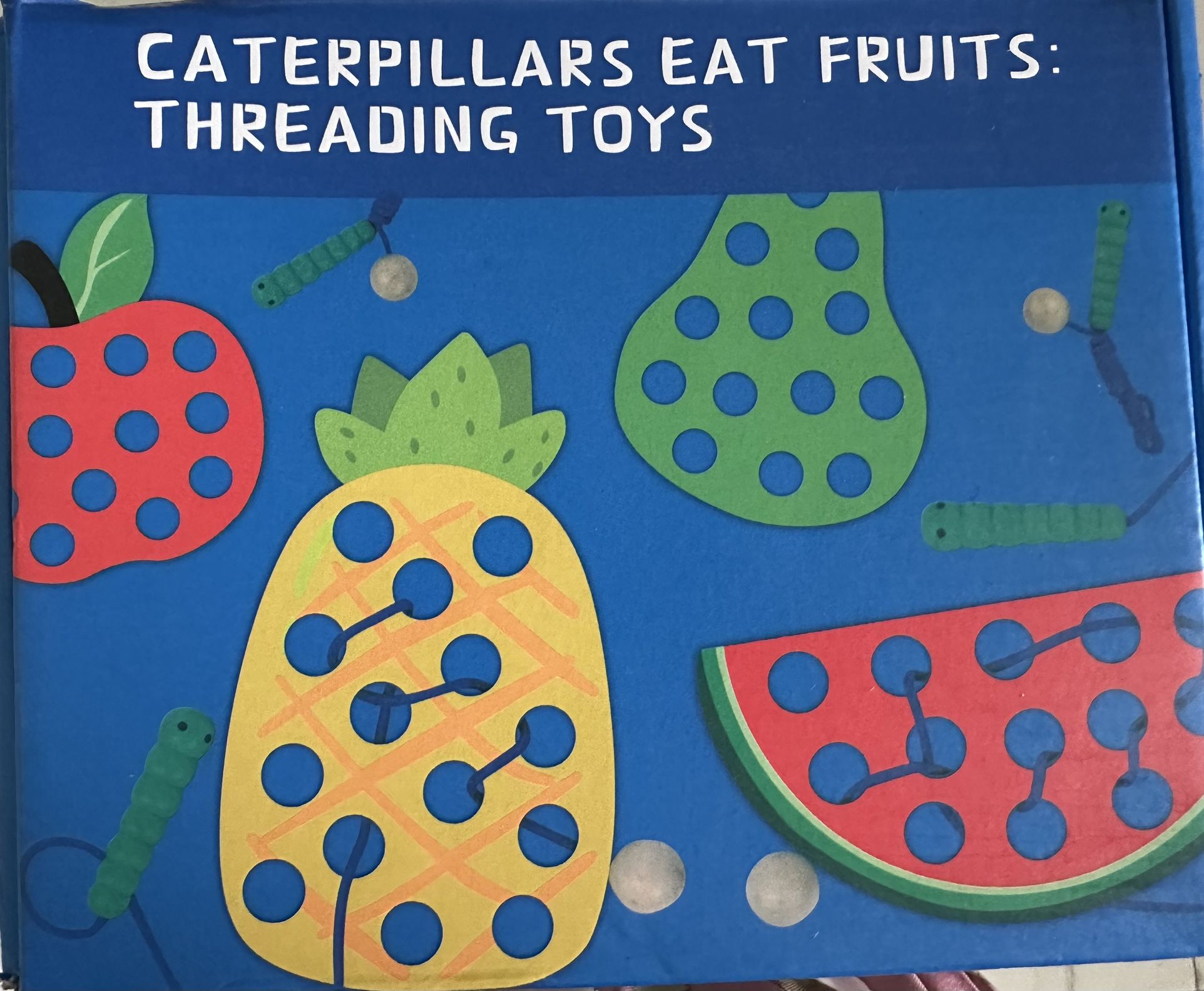 Caterpillar Threading Wooden Toy