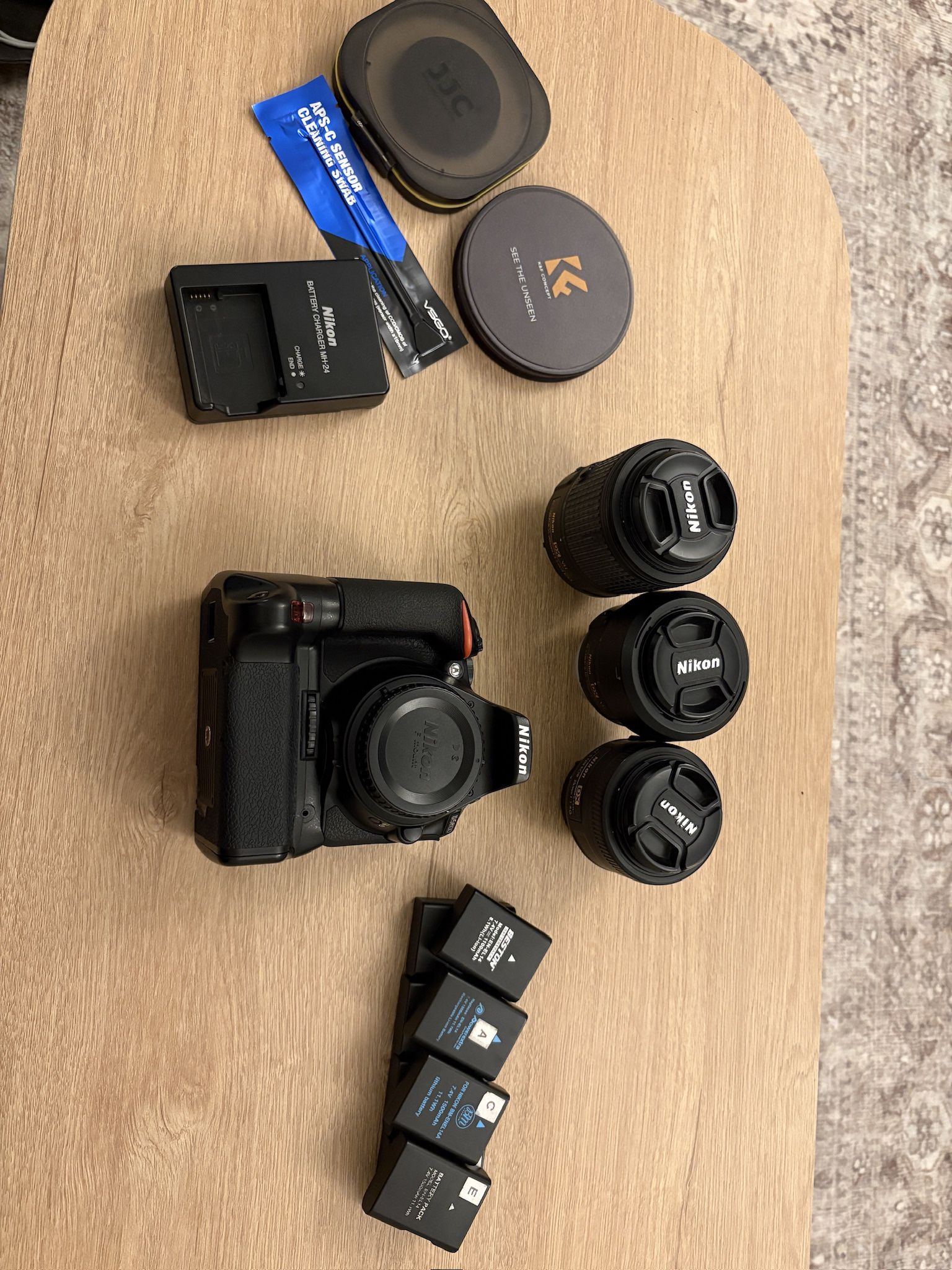 Nikon D5600 w/ Battery Grip & 3 Lenses