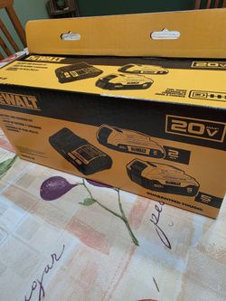 New dewalt 20v 5ah and 2ah with charger kit