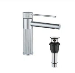 Forious pro Single Hole Single Handle Bathroom Vanity Faucet with Pop Up Drain in Chrome