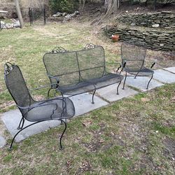 Metal Patio Set with Cushions
