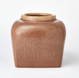 Modern Brown Ceramic Vase - Threshold™ designed with Studio McGee