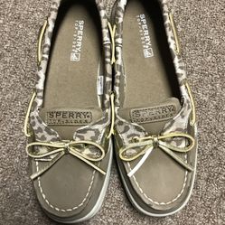 Sperry Top Sider Shoes Animal Print Girls 4.5 NEW