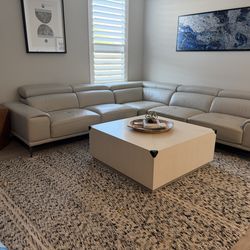 Leather 3 piece sectional