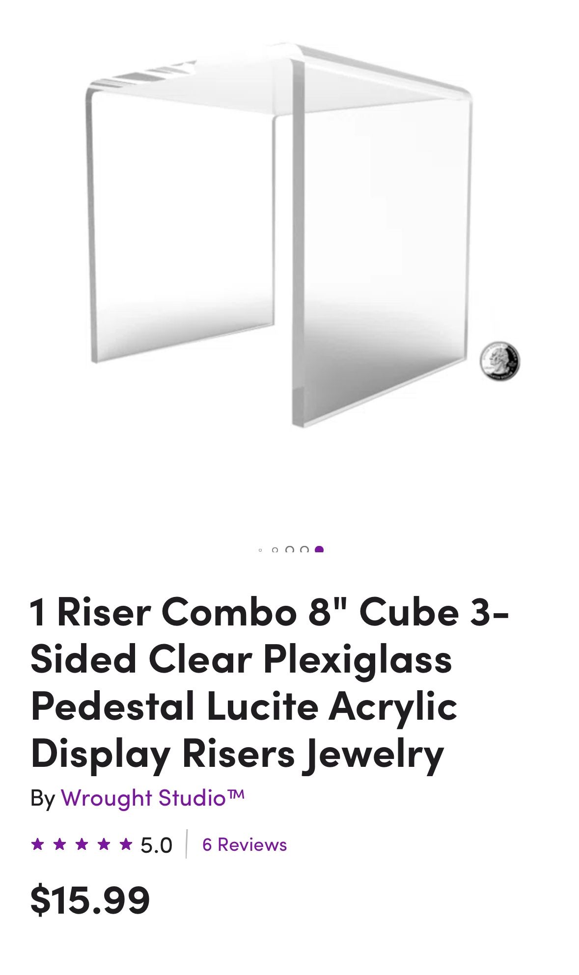 6 Plexiglass Risers
