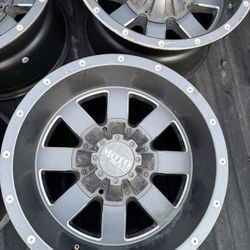 Moto Metal Rim Set Size 17s Satin Grey Milled 17x10 