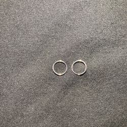 14K WHITE GOLD HOOP EARRINGS