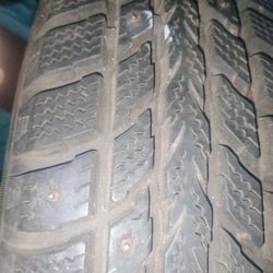 175/70R13  Studded Snow Tires Have 2 Great Shape