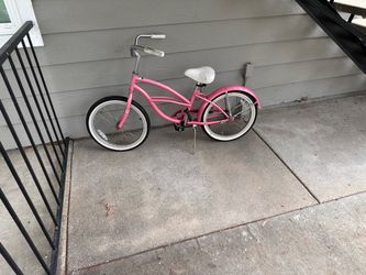 Pink Kids Cruiser Bike with Whitewall Tires