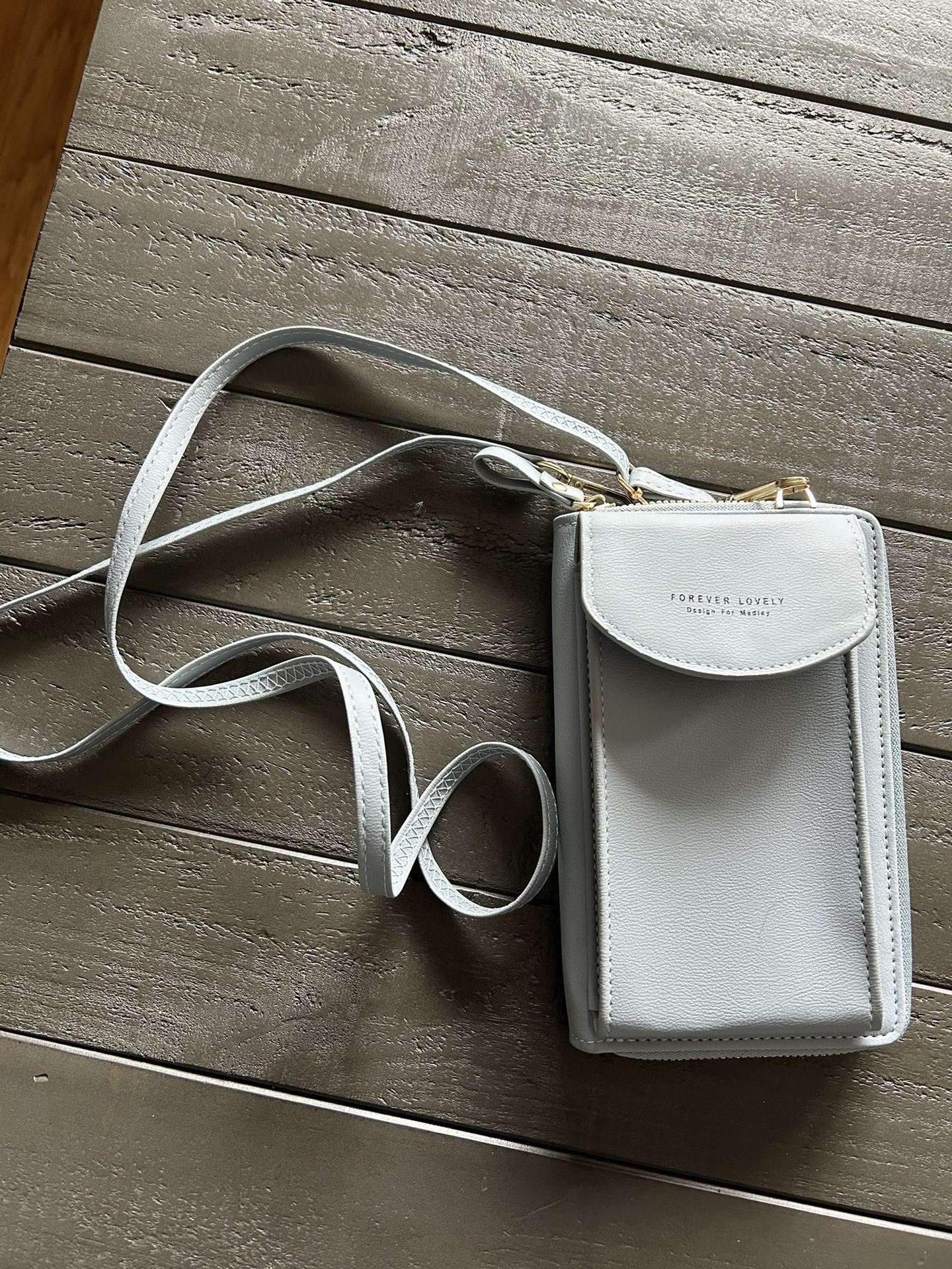 Grey Shoulder Clutch Purse - Never Used