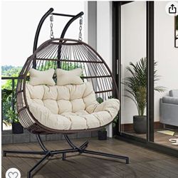 NEW Double Hanging Chair With Stand 