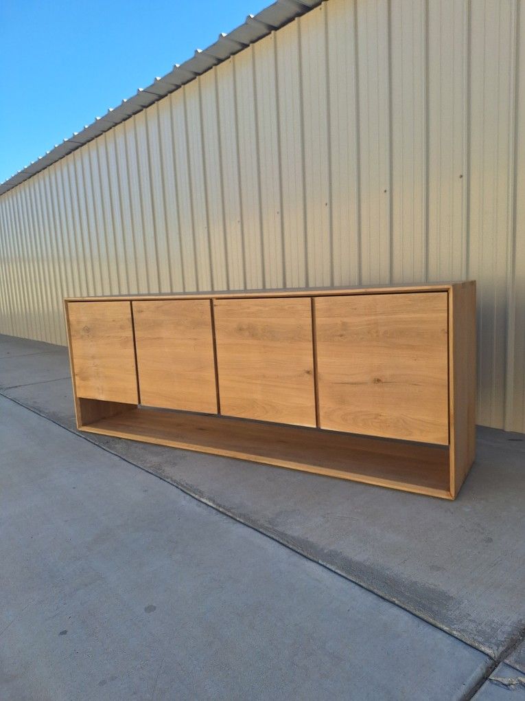 ETHNICRAFT OAK NORDIC 4 DOOR SIDEBOARD