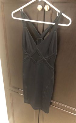 Black stretchy mini dress