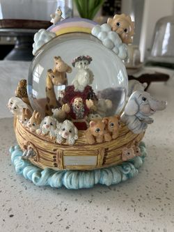 Dreamsicle “Happy Landing” Noah’s Ark Snow Globe/Music Box - Vintage Limited Edition