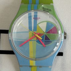 Swatch CAIPI SUOW124 Multicolor Swiss Quartz Watch 41mm - Original Box