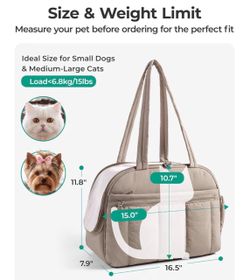 Soft-Sided Pet Carrier Bag for Small Dogs and Cats