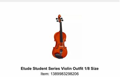 Etude Student Series Violin Outfit 1/8 Size