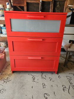 Red dresser